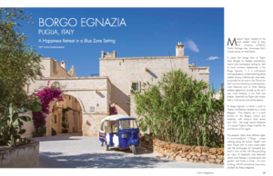 BorgoEgnazia Italy Wellbeing Wellness Happiness Well-living Blue zone